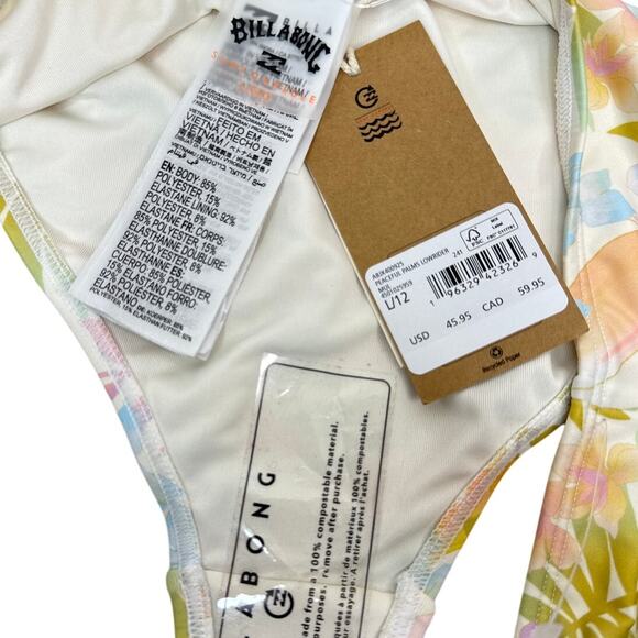 NWT Billabong Peaceful Palms Lowrider Bikini Bottoms Women’s Size L/12 - Picture 5 of 7